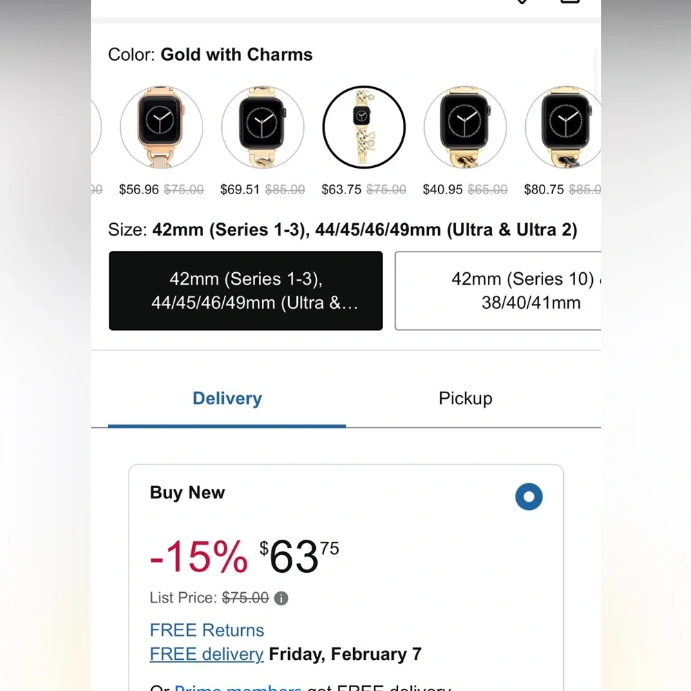 anne klein adjustable apple watch band!